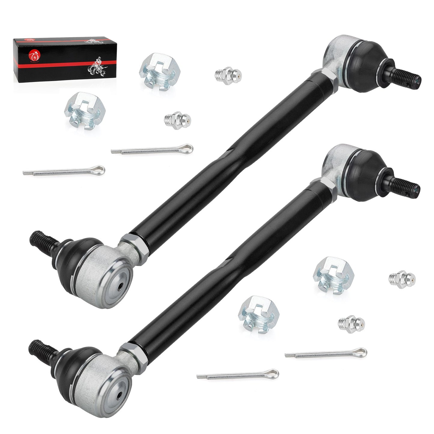 2Pcs Steering Tie Rod & Shaft Assembly for EZGO TXT Medalist (1994–2001)
