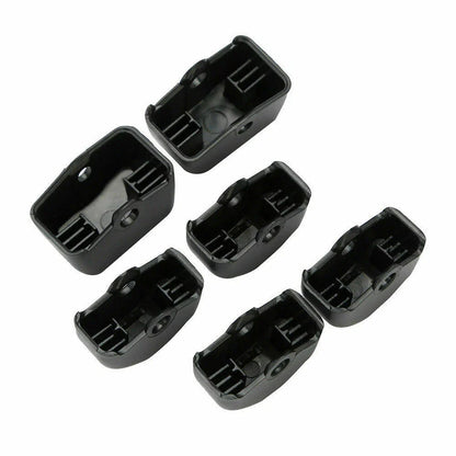 6 x Black Hand Control Switch Button Covers for Harley Dyna Softail (96-13)