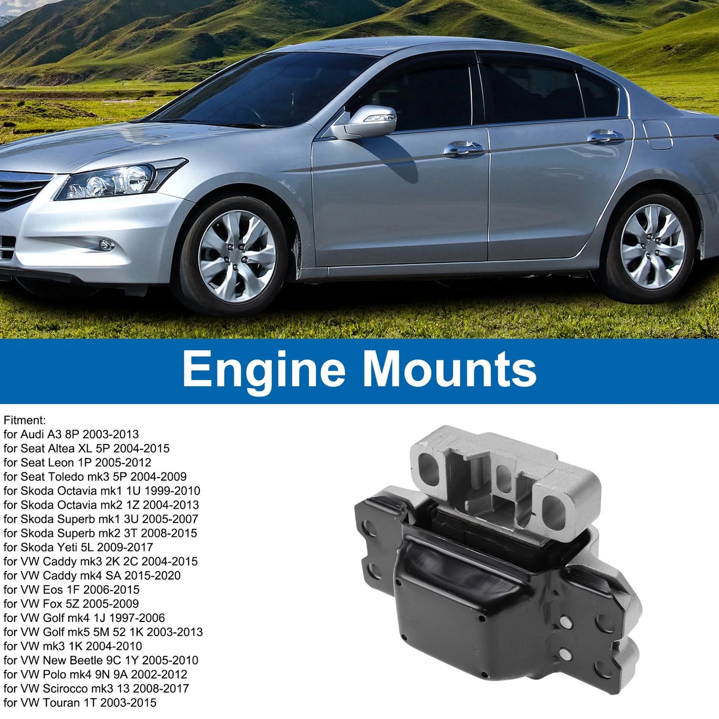 Engine Motor Mount for Audi A3 (2003–2013) No.1K0199555M