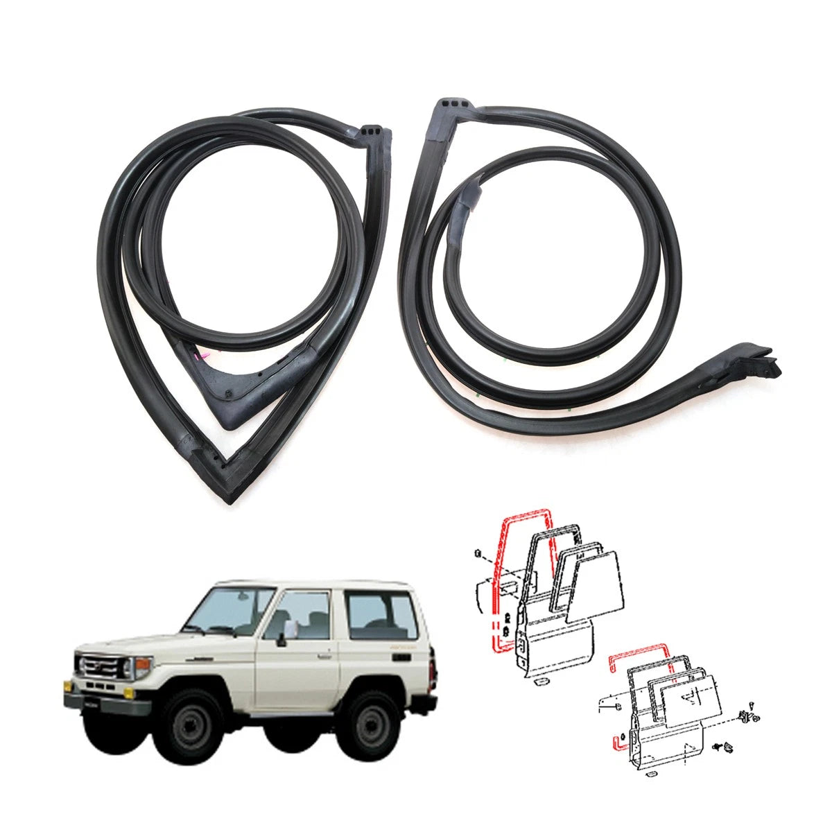 Weatherstrip Seal for Toyota Land Cruiser FJ71 FZJ71 HZJ74 VDJ76 (1990–2021)