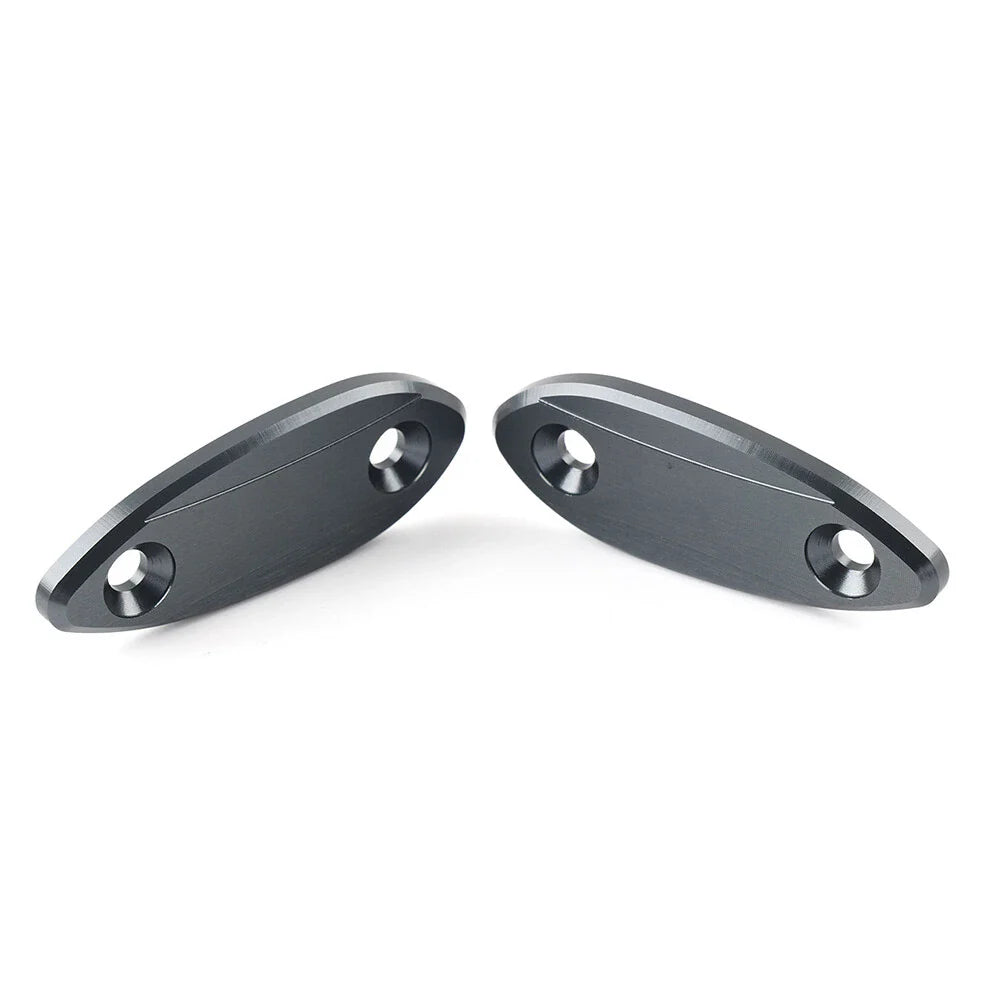 Titanium Motorcycle Mirror Block Off Base Plates for Kawasaki ZX6R (2009-2012)