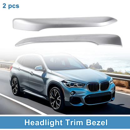2Pcs Headlight Trim Bezel for BMW X1 F48 (2016–2019)