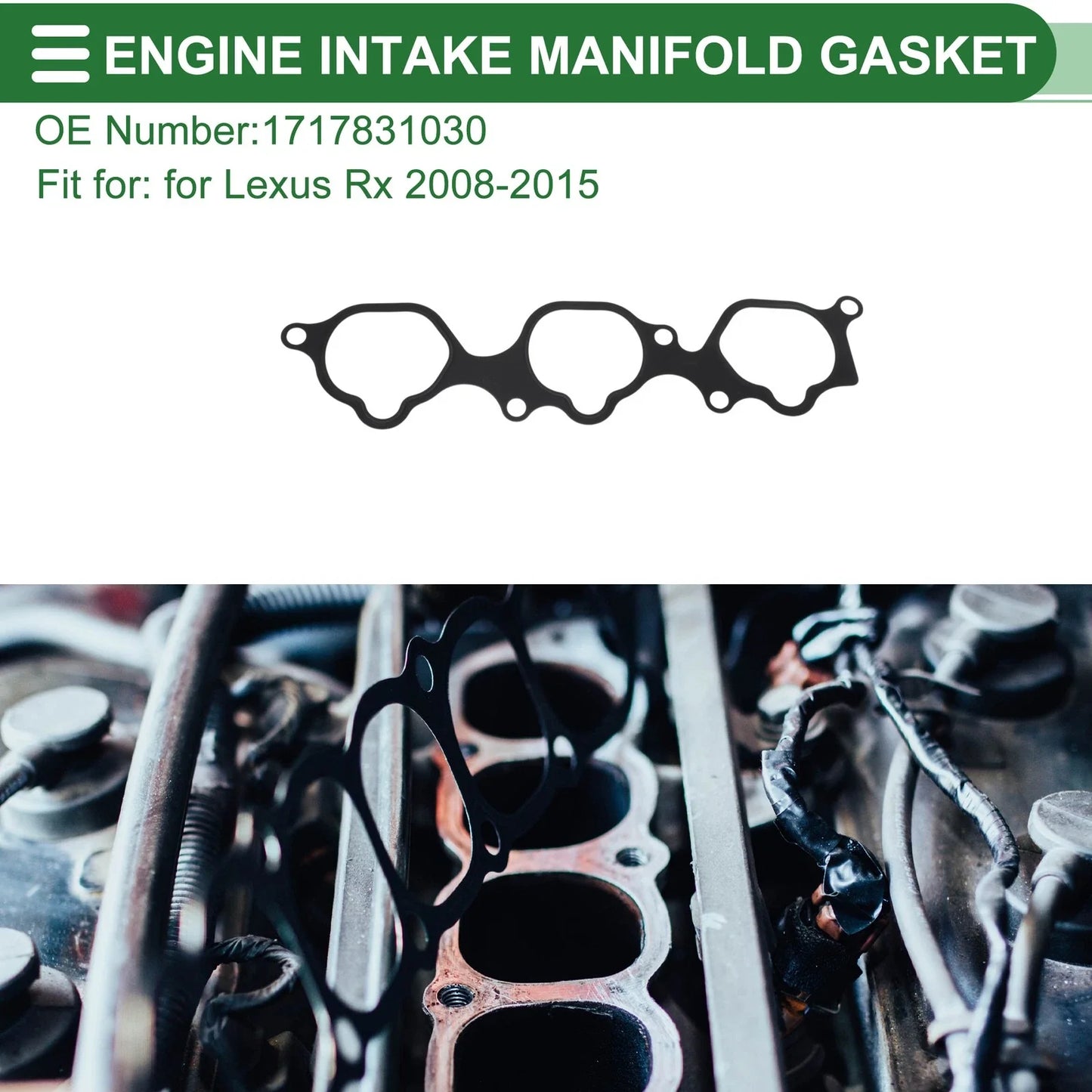 Engine Intake Manifold Gasket for Lexus RX (2008-2015) - 1 x Gasket