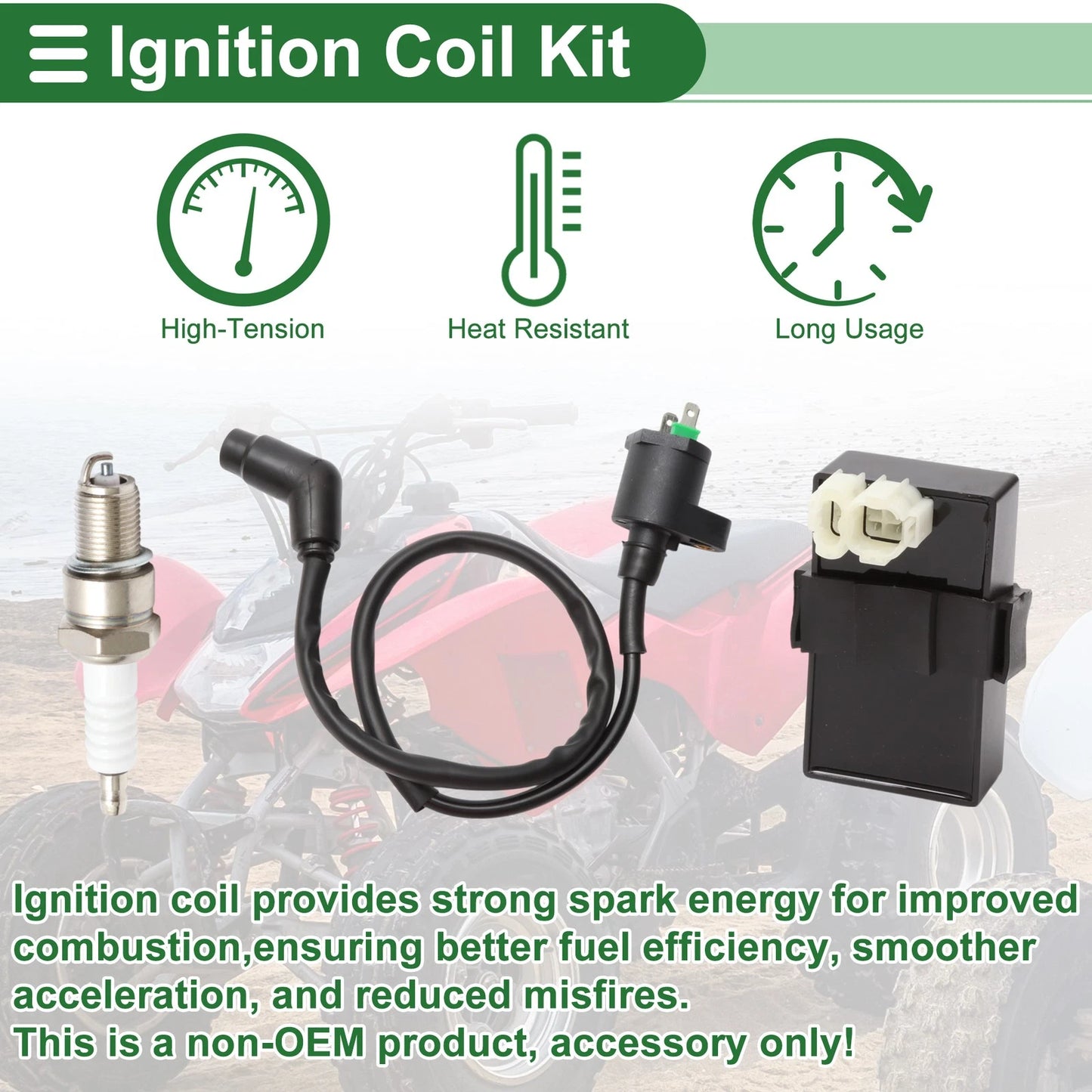 Ignition Coil Set for Honda FourTrax 300 TRX300 2x4 (1994–1997) No. 30410HM5505