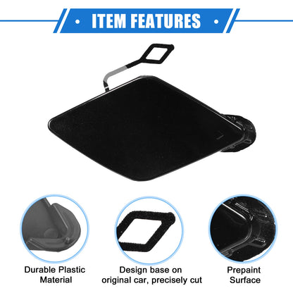 Tow Hook Eye Hole Cover for BMW 320i (2013–2018) - Plastic Black