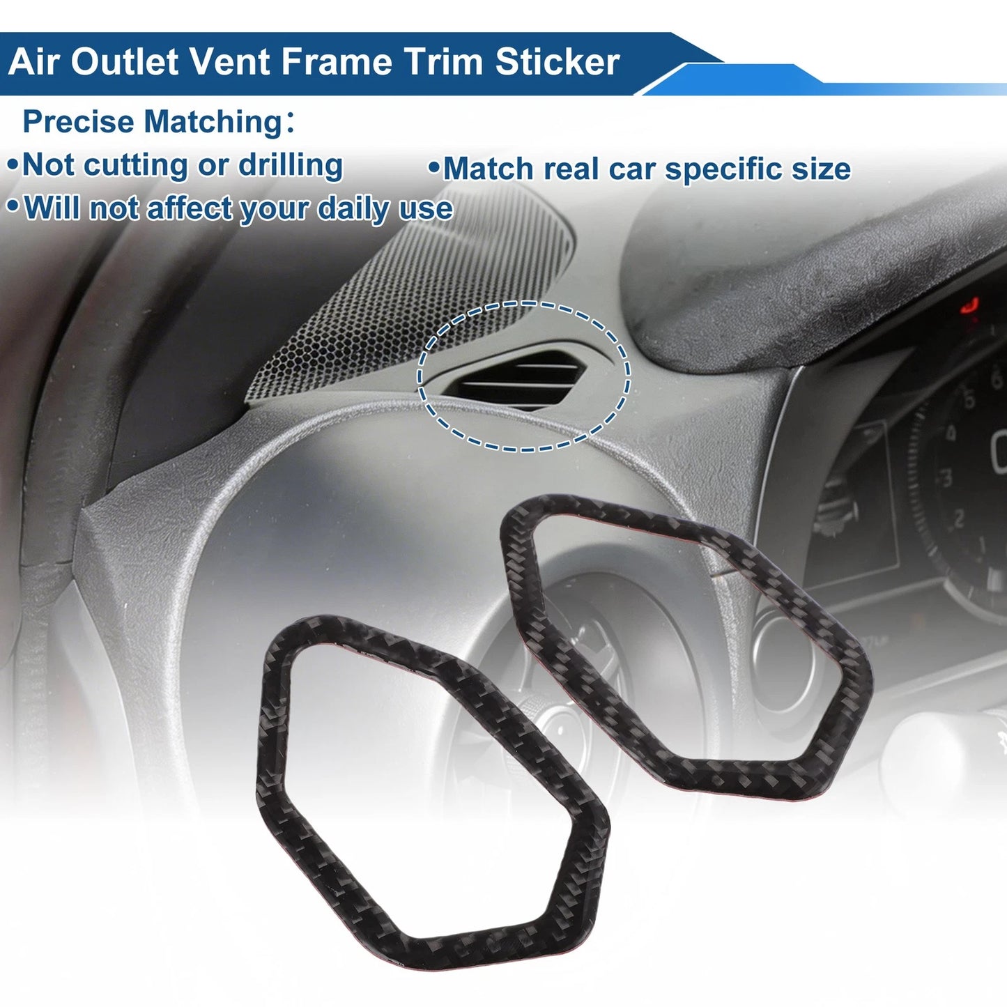 Air Condition Outlet Vent Trim Cover Frame Set of 2 for Toyota GR86 (2021–2023)