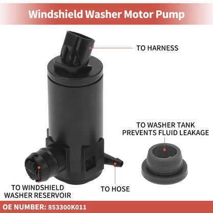 Windshield Washer Pump w/ Grommet for Toyota (No. 853300K011)