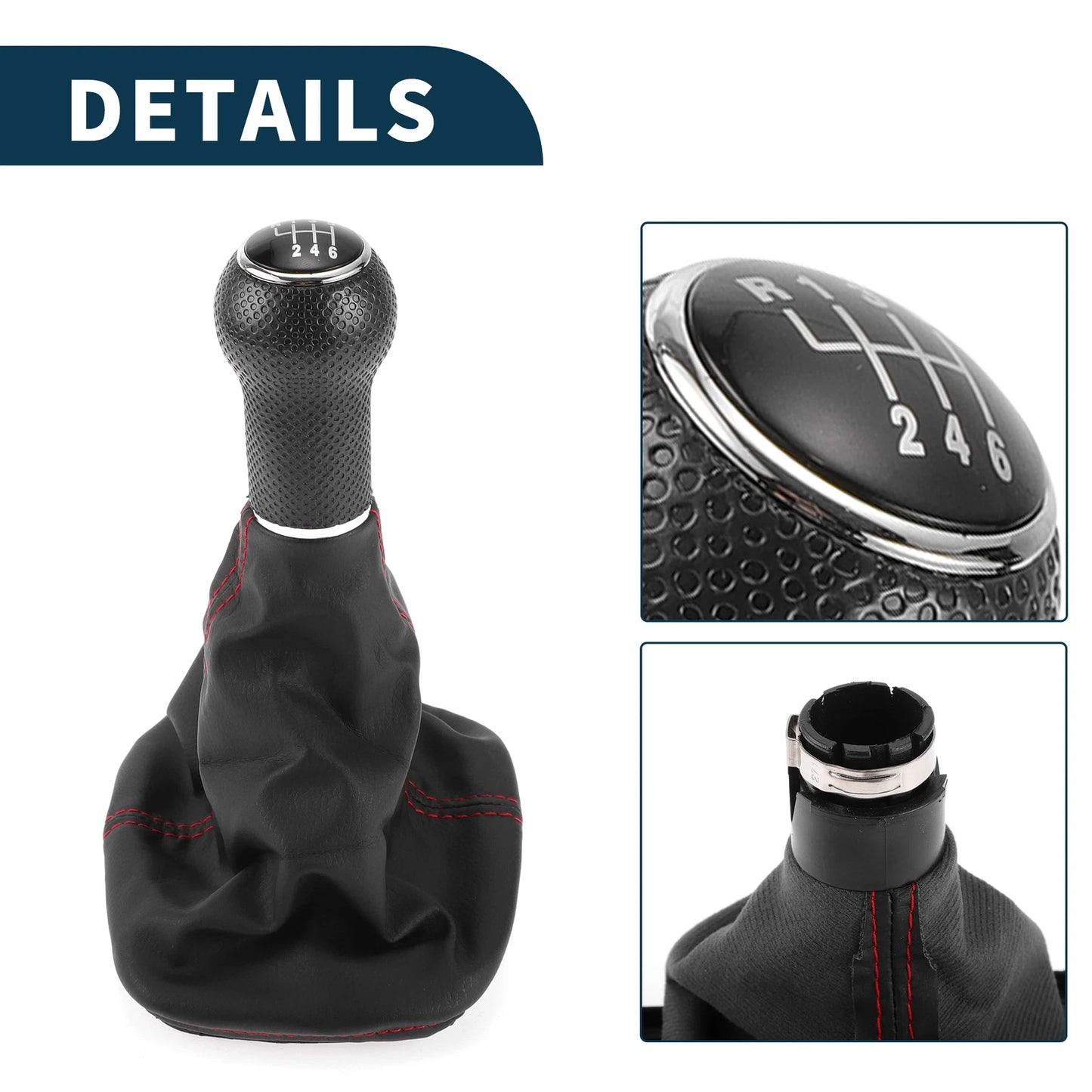 6 Speed Gear Shift Knob W/ Cover No. 1J0711113C for Volkswagen Golf (1998–2006)