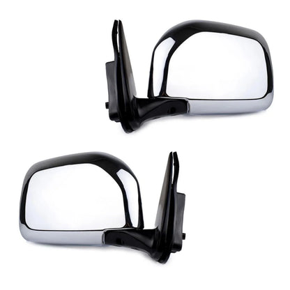 Side Mirror Manual Chrome Pair Fits Toyota Hilux Tiger D4D Pickup 1998-04 D06