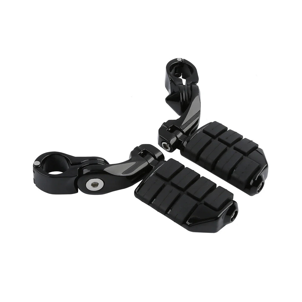 1.25" Adjustable Highway Short Angled Foot Pegs for Harley