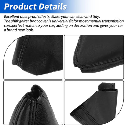 Gear Shift Stick Gaiter for Audi A6 C6 (2004–2011) Black Leather