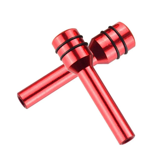 2 x Door Lock Pins Premium Red Aluminum for Car Interior