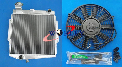 3X Core Aluminum Radiator with Fan for Datsun Roadster Fairlady (1966–1970)