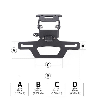 License Plate Holder for Kawasaki Ninja ZX4R ZX-4R ZX4RR ZX400 ZX25R (2023)