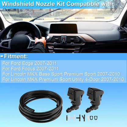 Windshield Washer Nozzle Kit for Ford Edge (2007–2011) 8S4Z17603AA/7T4Z17603A