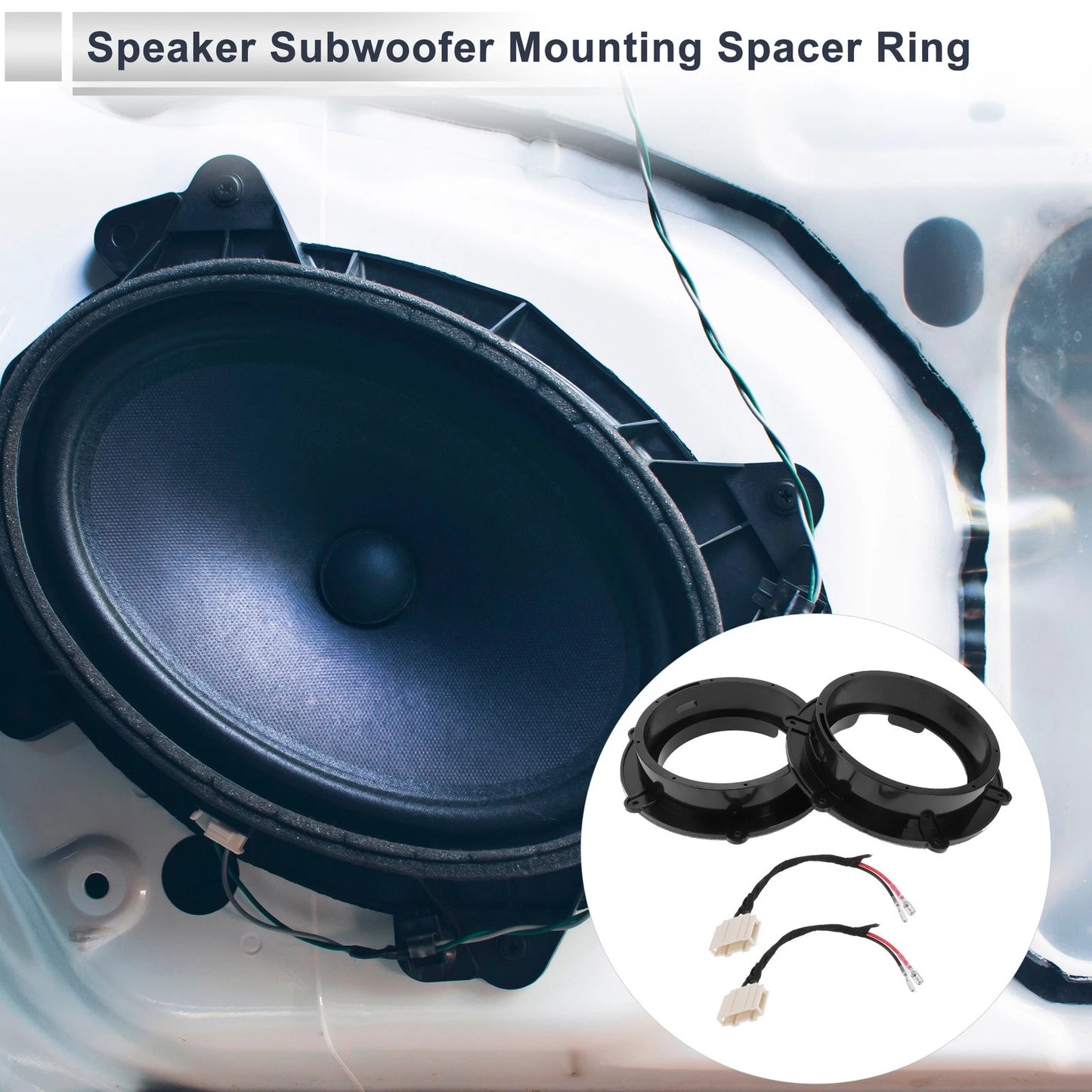 Set of 2 Speaker Spacer Rings for Volkswagen 6.5" Tweeter