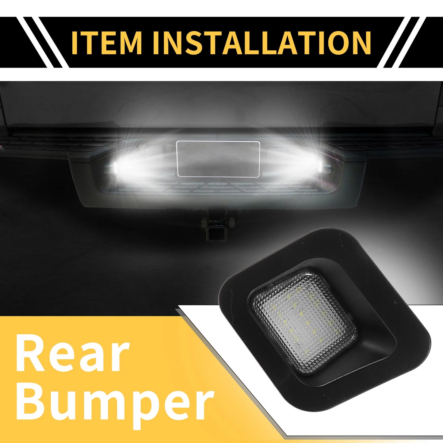 2pcs License Plate Light for Dodge Ram 1500 2500 3500  White Lens