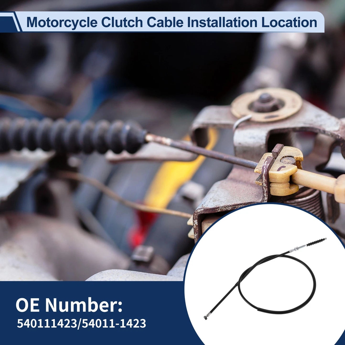 Clutch Cable No.540111423 for Kawasaki ZX-6R 636 (2003–2006)
