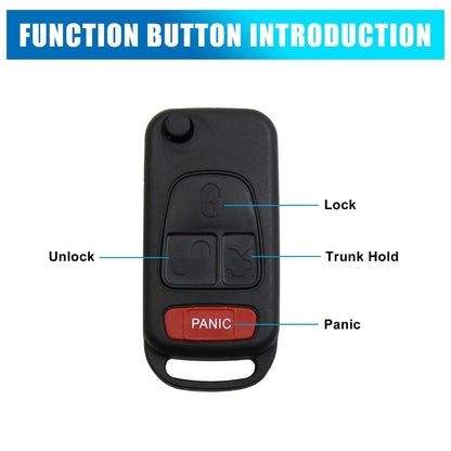 Key Shell Case for Mercedes-Benz 4 Button Key
