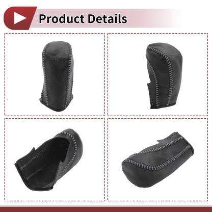 Gear Shift Knob Cover for Ford Fiesta (2009–2012) - Black Gray Faux Leather