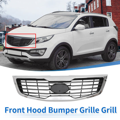 Front Hood Bumper Grille for Kia Sportage (2011–2012) No.863503W010 Black