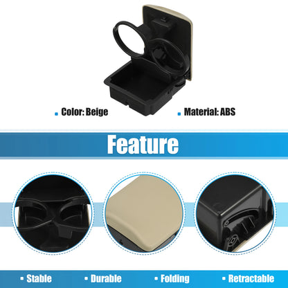 Center Console Cup Holder for Subaru Impreza 2.5L (2005–2007) ABS Black Beige
