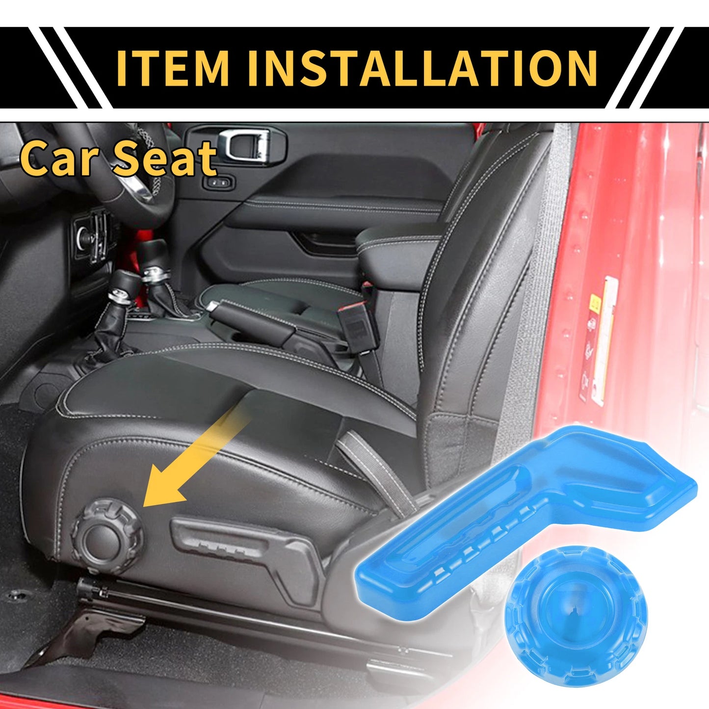 Seat Adjustment Button Cover Trim for Jeep Gladiator JT (2018–2024) Light Blue