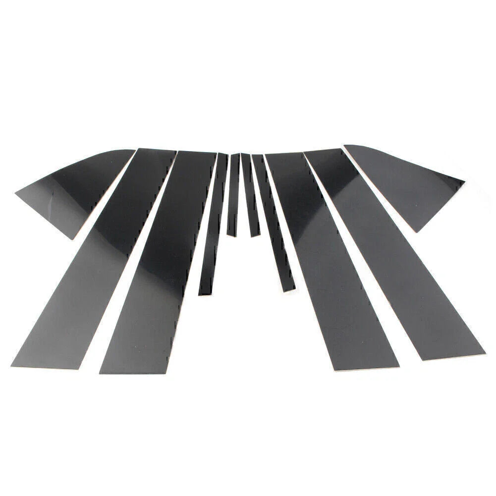 10 x Black PC Pillar Posts Door Trim Covers for Chevrolet Cruze (2011-2015)