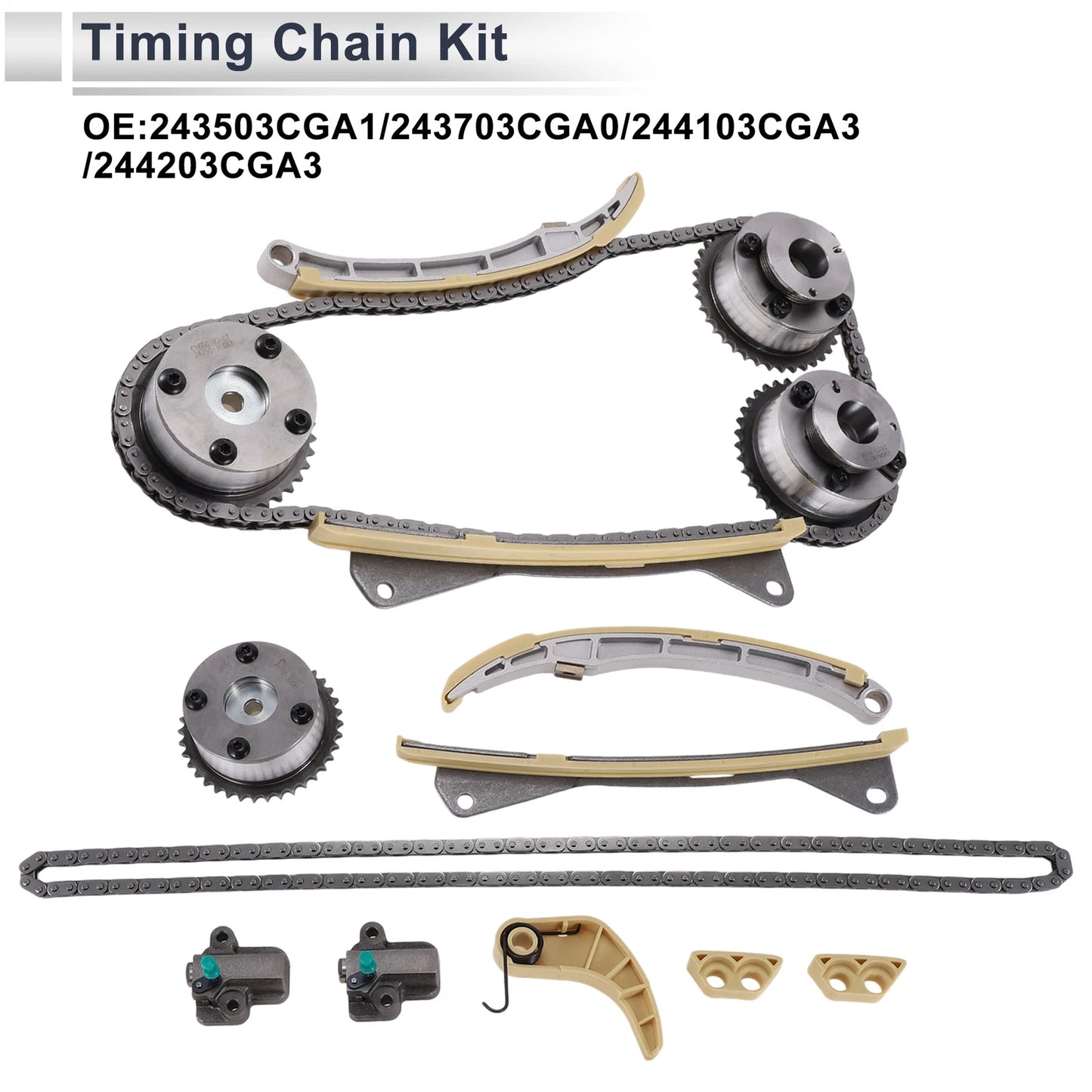 Timing Chain Kit No. 243703CGA0 for Hyundai Azera Genesis Santa Fe (2011–2019)