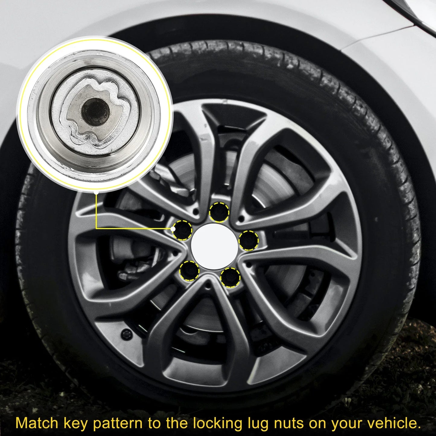 305 Wheel Lock Lug Nut Set with Protector Socket for Mercedes Benz