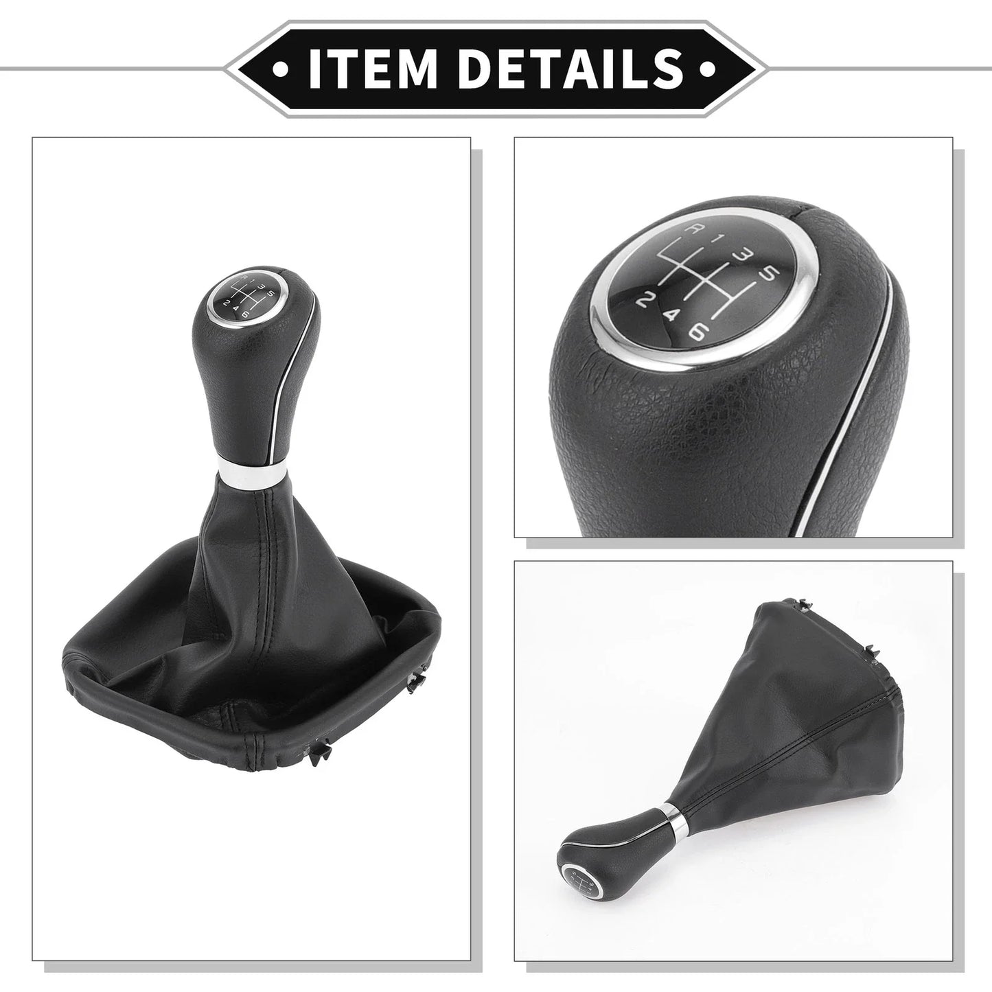 6 Speed Shift Knob & Boot Cover for Mercedes Benz W203 S203 (2004-2007)
