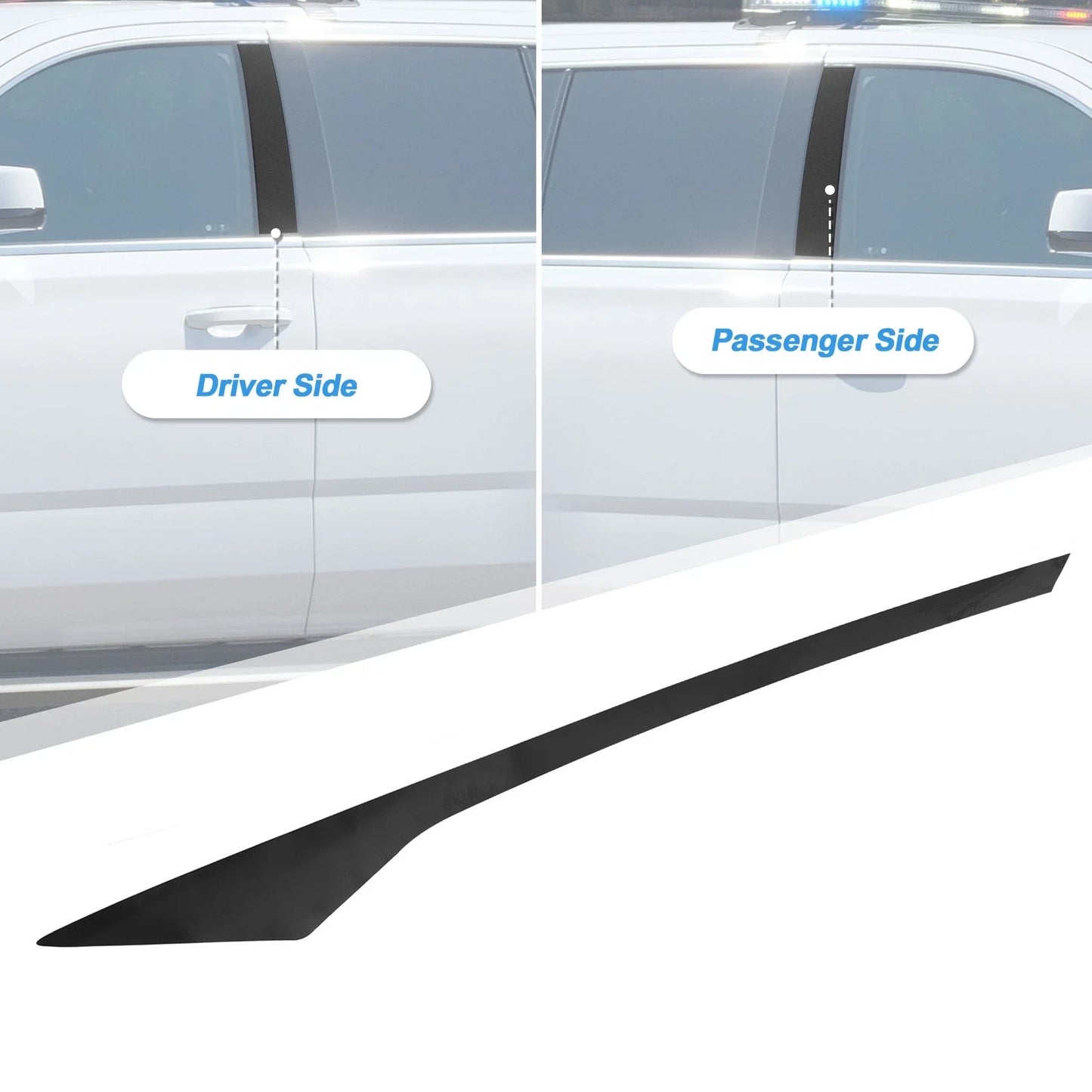 6 Pcs Windshield B Pillar Trim for Honda Accord (2018-2022) Bright Black