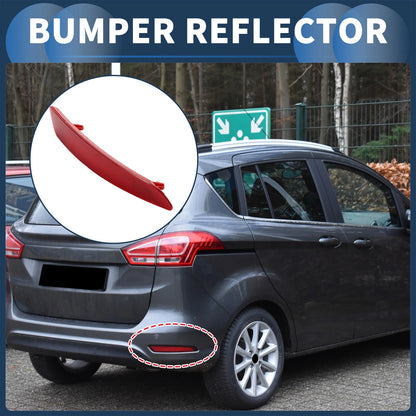 Bumper Reflector No.BS71515B0BD for Ford Fiesta (2015–2019) Red 1pc Rear Right