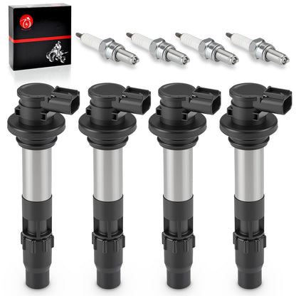 Set of 4 Ignition Coils & Iridium Spark Plugs for Suzuki GSX-R600 (2008–2023)
