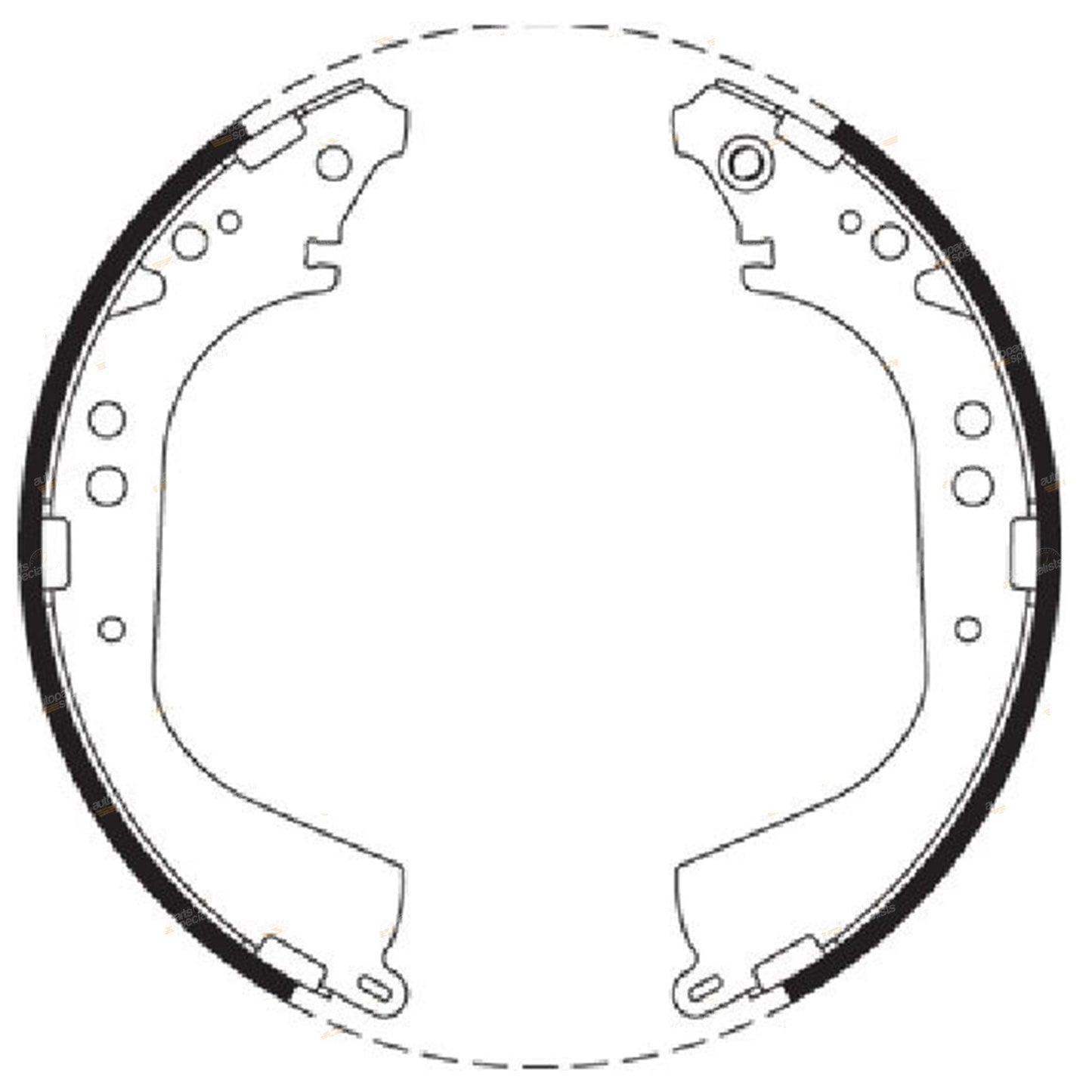 Set of 4 Bendix Rear Brake Shoes for Nissan Patrol GU Y61 (1999–Present)