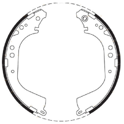 Set of 4 Bendix Rear Brake Shoes for Nissan Patrol GU Y61 (1999–Present)