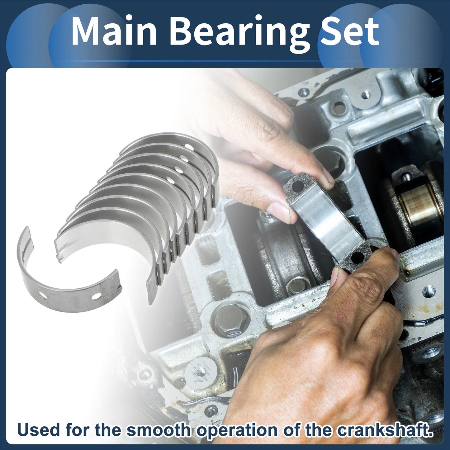 Main Bearing Set No.2102023901 for Hyundai Elantra II (1995–2000)