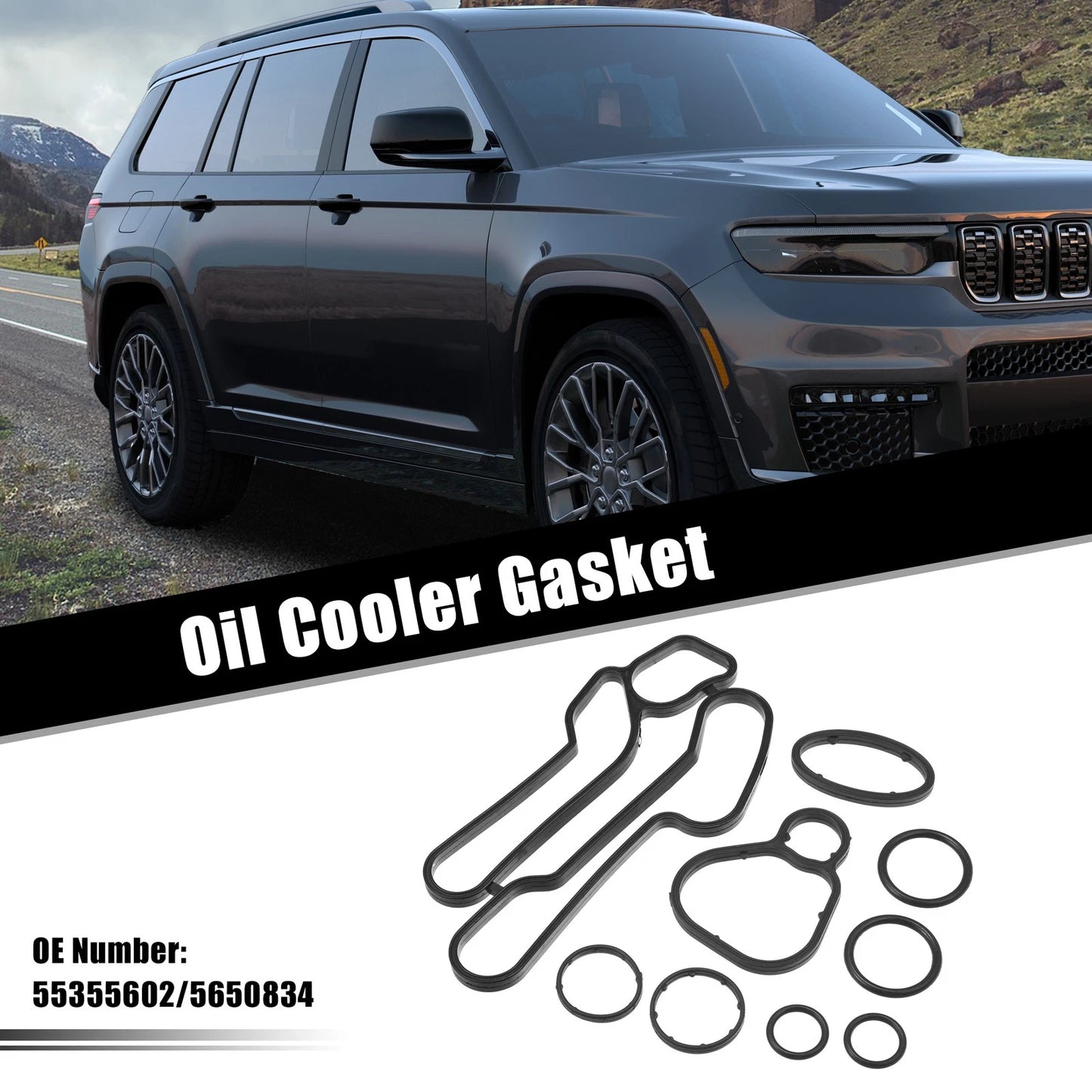 Set of 1 Oil Cooler Gasket for Opel (No.55355602/5650834)