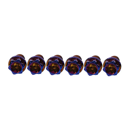 6 x M10x10mm Titanium Torx Head Flange Screws for Motorcycle Bike