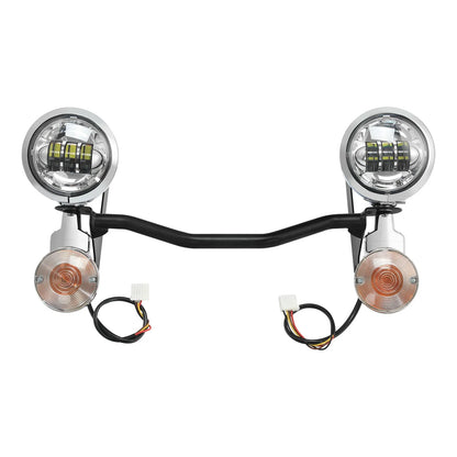 4.5" LED Spot Passing Lights Bar for Harley Road King (2014-2024)