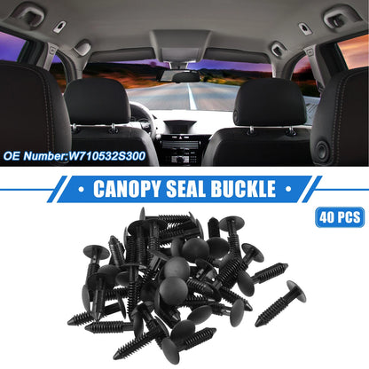 40Pcs Canopy Seal Buckle Clips for Ford Mustang (2005–2012) Black