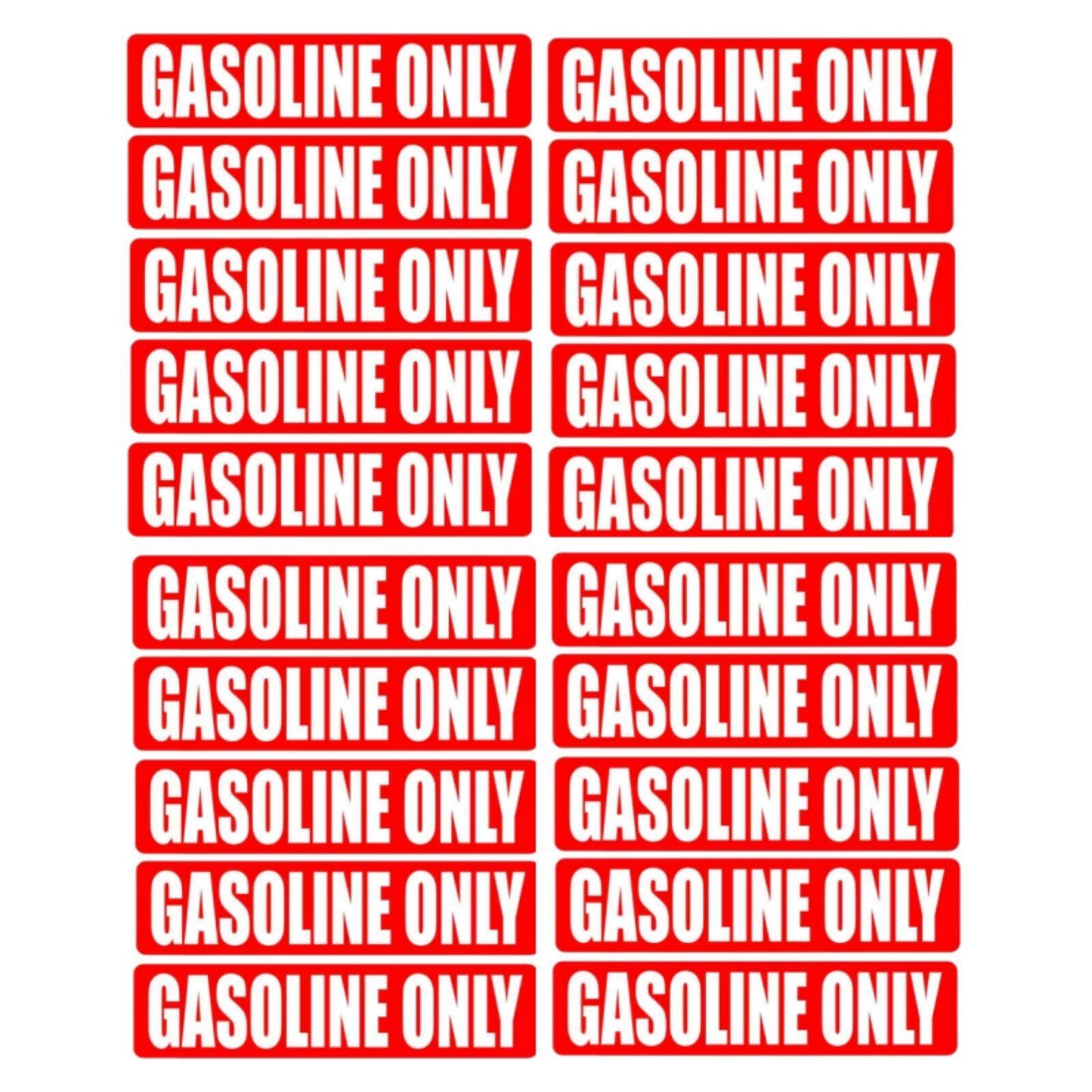 20Pcs Gasoline Only Fuel Caution Decal for Vehicle Door Tank