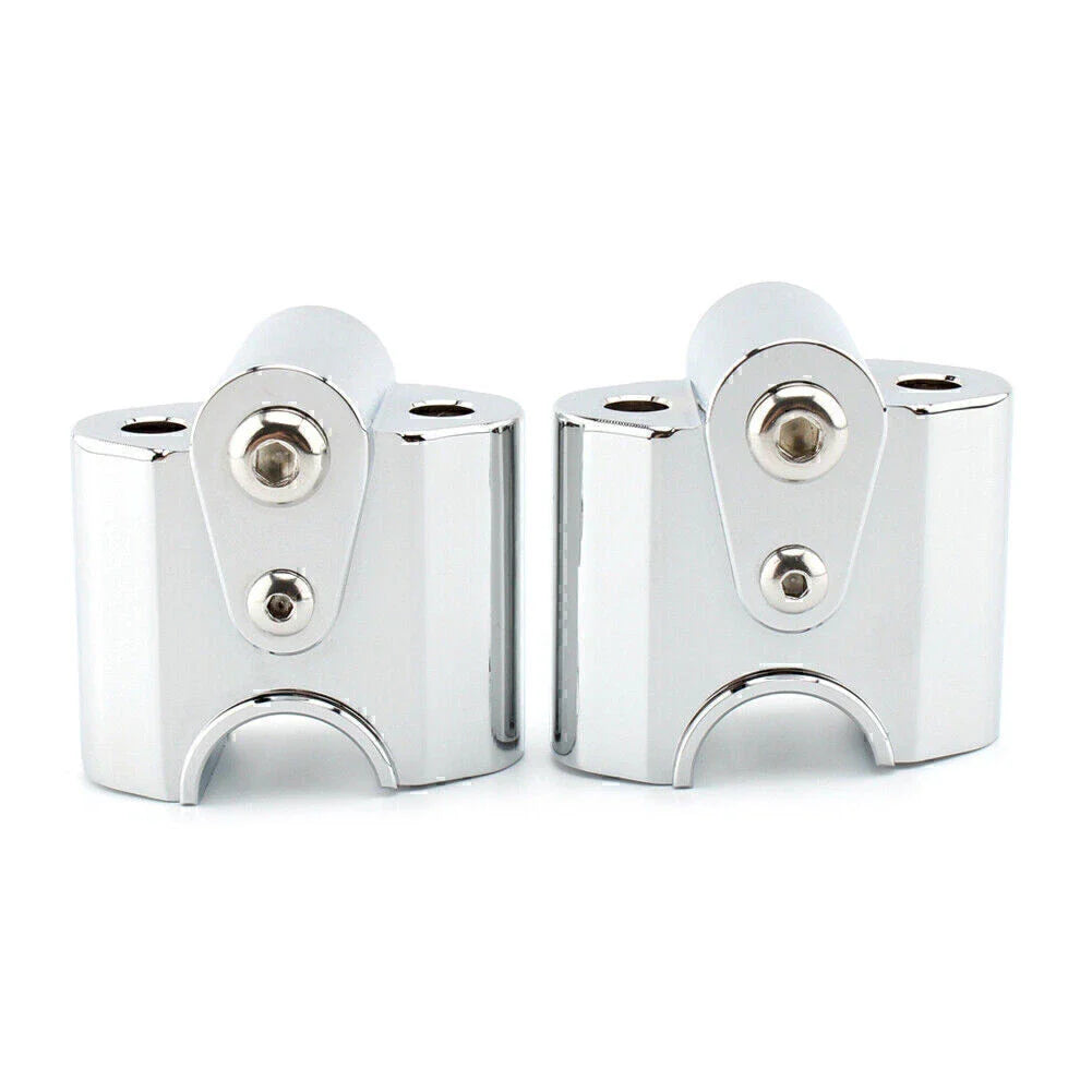 Chrome Handlebar Risers Lift Clamp Adapters for BMW R 18 Classic (2022-2023)