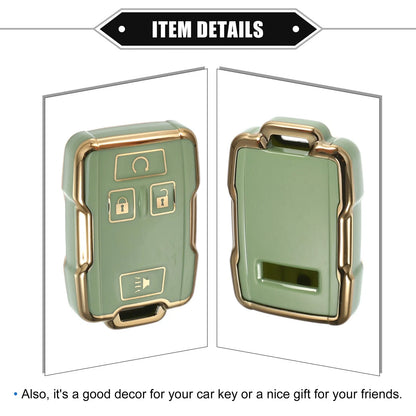 TPU Green 4 x Button Remote Keyless Key Fob Cover for Chevy Suburban & GMC