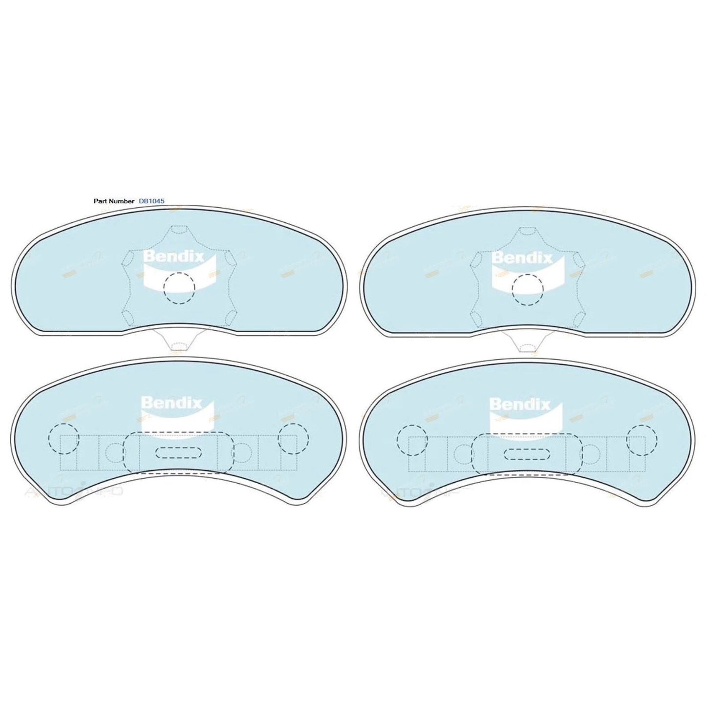 Set of 4 Bendix Front Brake Pads for Falcon XA XB XC XD XE XF (1972–1993)