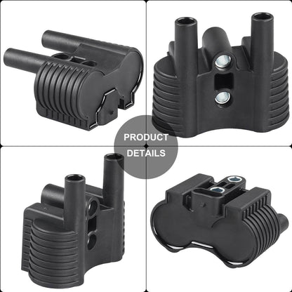 Ignition Coil & Spark Plug Wire Cap Set for Harley XL1200 XL883 (2004–2023)