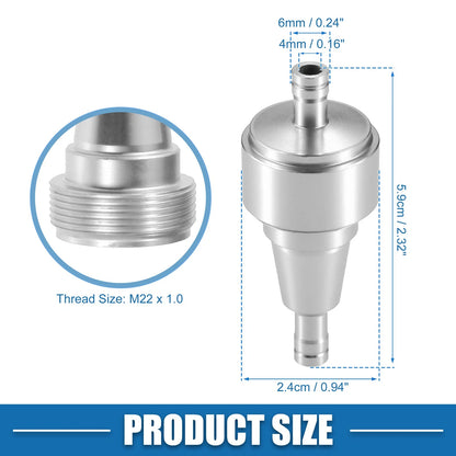 Universal Gas Inline Fuel Filter 6mm OD for ATV (Universal)