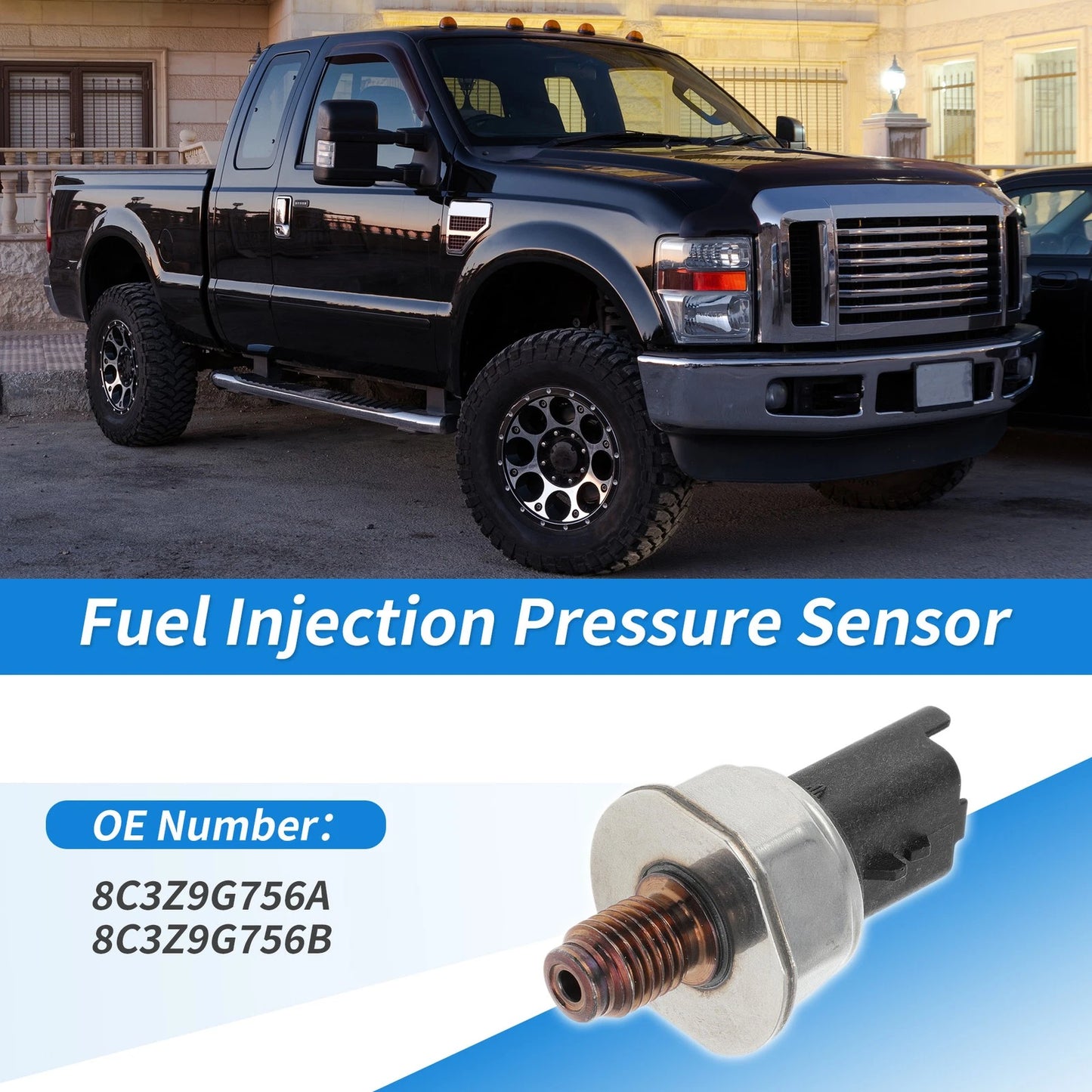 Fuel Pressure Sensor No.8C3Z9G756A for Ford F-250 Super Duty (2008–2010)