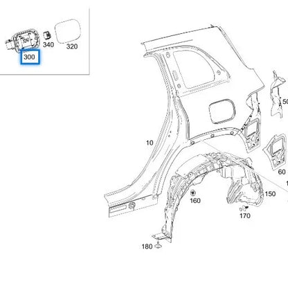 Gas Tank Fuel Filler Door Cover for Mercedes X247 GLB (2020–2024)