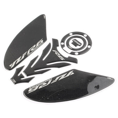 3D Carbon Fiber Tank Pad Traction Decal Set for Yamaha YZF-R6 (2006-2023)